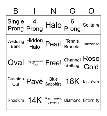 Flawless Diamonds Bingo Card