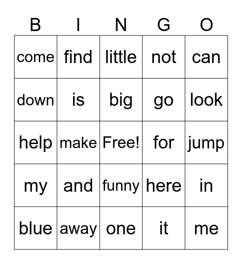 Preprimer A Bingo Card