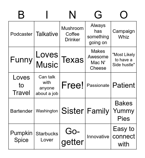 Mira Bingo Card