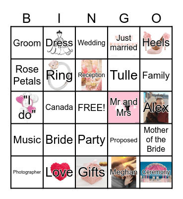 Meghan’s Bridal Bingo Card