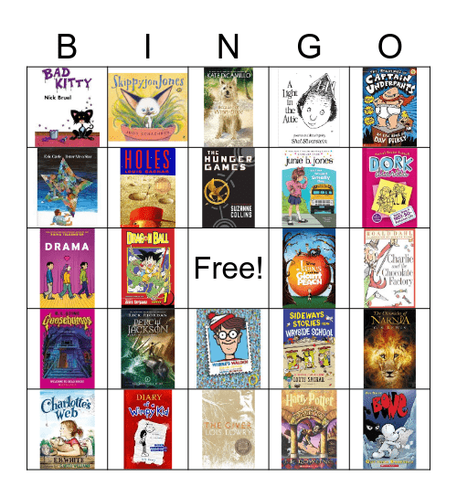 3rd-5th Grade Banned Book Bingo Card