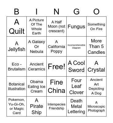 High Dimensional Bingo Card