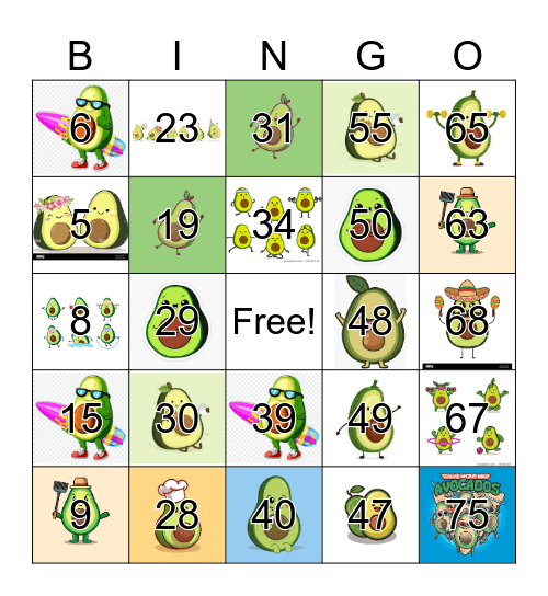 Number Bingo 1-75 Bingo Card