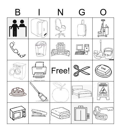 Hotel Bingo Card