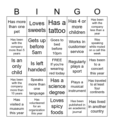 Belonging Week Bingo Card