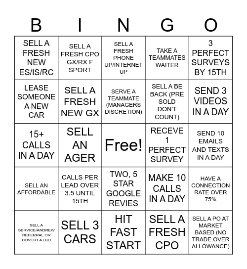 Bingo Card