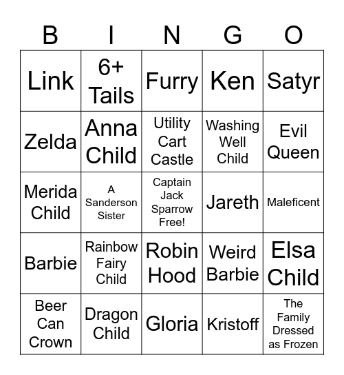 Villager Bingo Childrens Weekend Bingo Card