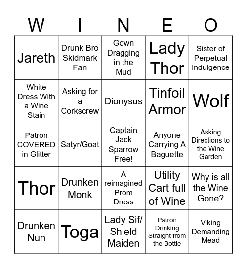 Abalamahalamatandra Wine Revelry Bingo Card