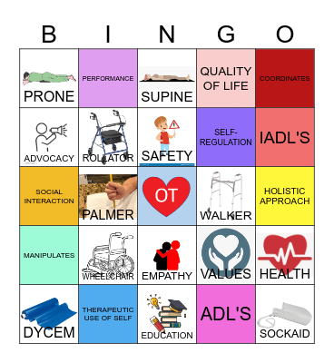 OCCUPATIONAL THERAPY Bingo Card