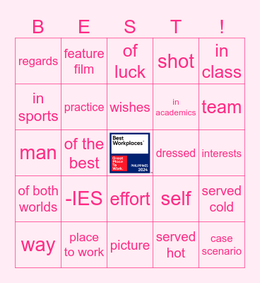 BEST BINGO! Bingo Card