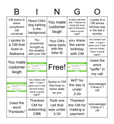 Bingo Card