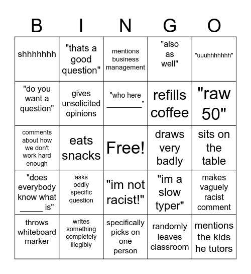 mr rattan bingo Card
