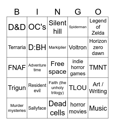 How many interests/likes do u share w/ me!! Bingo Card