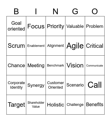 SAFE Bingo Card