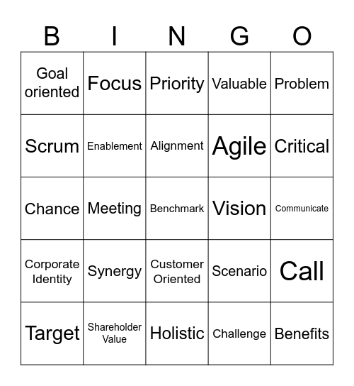 SAFE Bingo Card