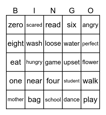 ENGLISH CAMP 2023 Bingo Card