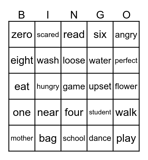 ENGLISH CAMP 2023 Bingo Card