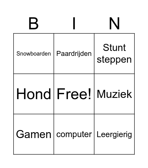 ff Bingo Card