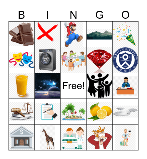 English - Spanish Cognates Bingo Card