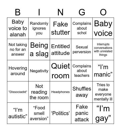 Alastor Bingo Card