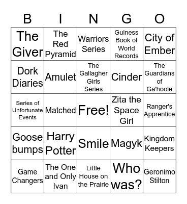 Book Bingo Card