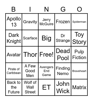 Music Clip Bingo Card