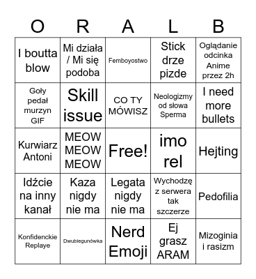 Czokapiki 2 Bingo Card
