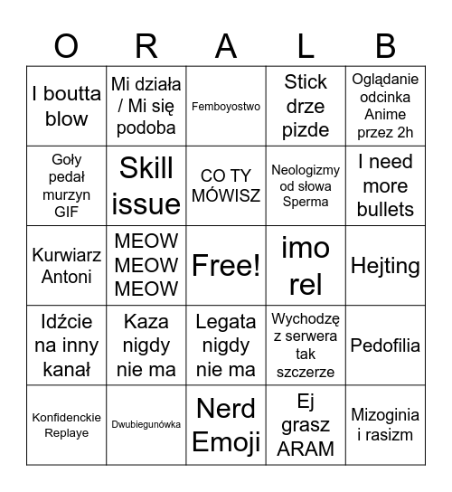 Czokapiki 2 Bingo Card