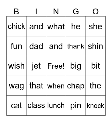 1st week of school Bingo Card