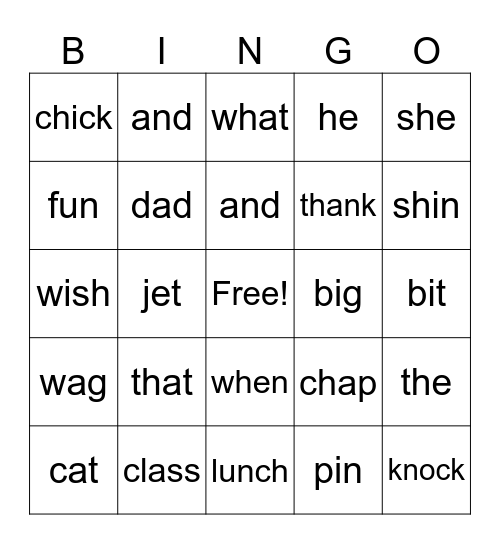 1st week of school Bingo Card
