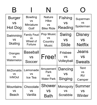 SUMMER  MIX  &  MINGLE Bingo Card