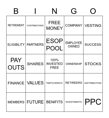 ESOP BINGO Card
