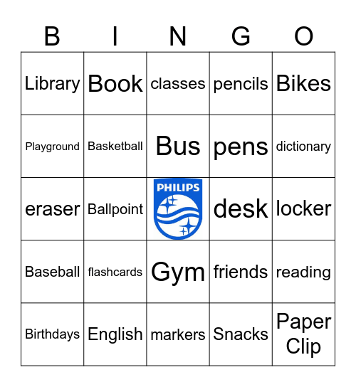 Back to School Bingo Canada Bingo Card