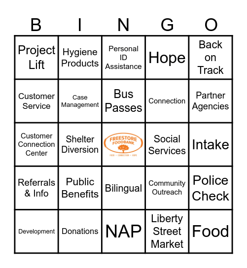 SOCIAL SERVICES Bingo Card