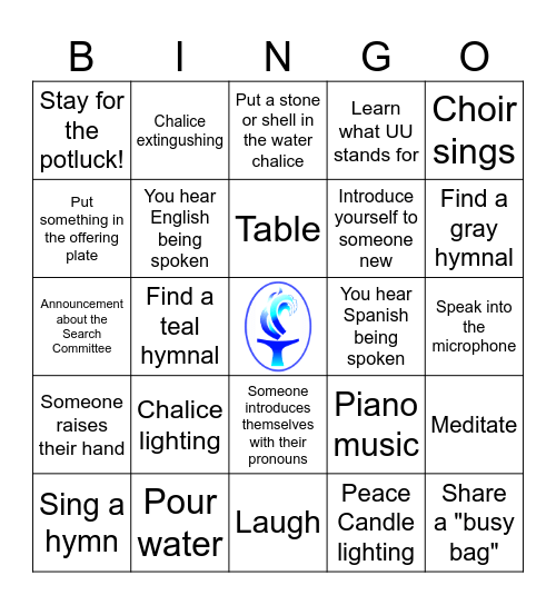 Ingathering 2023 Bingo Card