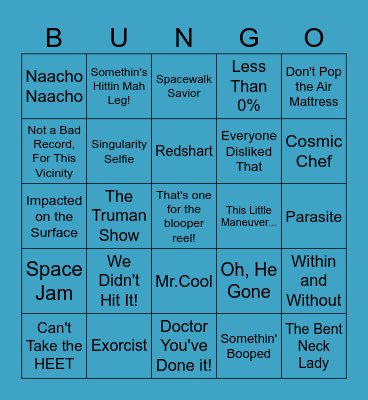 Space Burrito Bingo Card