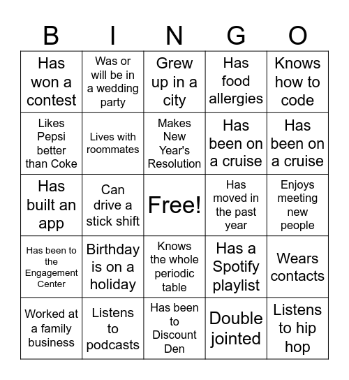 Science Scholars Bingo Card