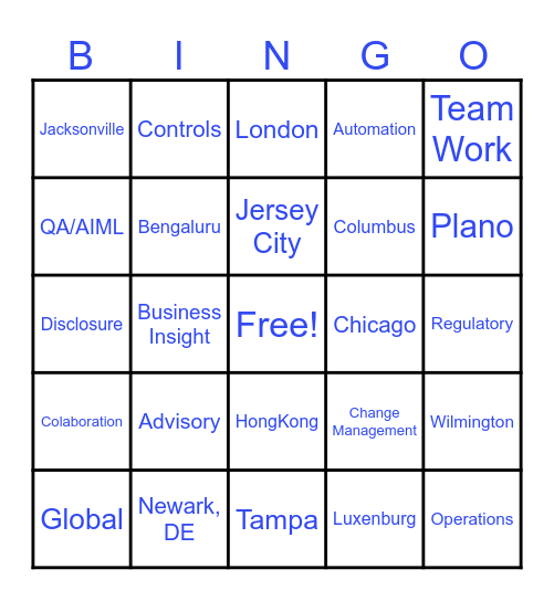 EAW Bingo 23 Bingo Card