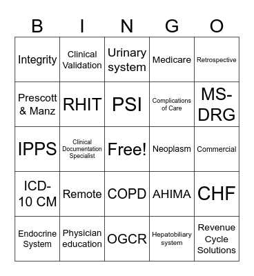CDI Week 2021 Bingo Card