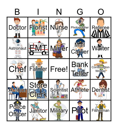 Careers Bingo Card