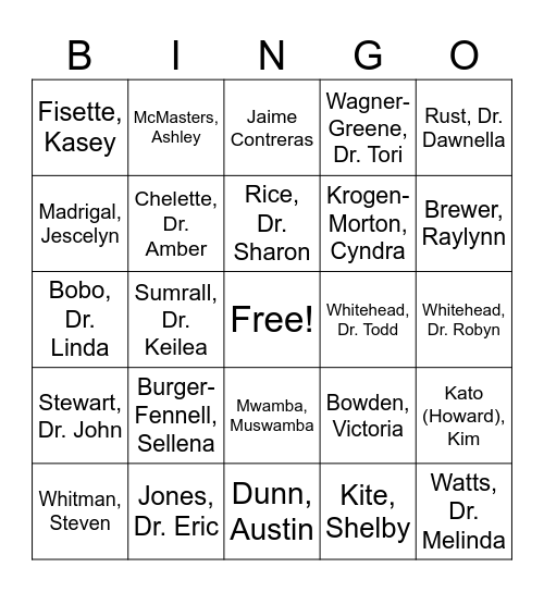 Bingo Card