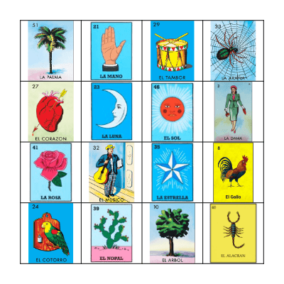 Lotería Bingo Card