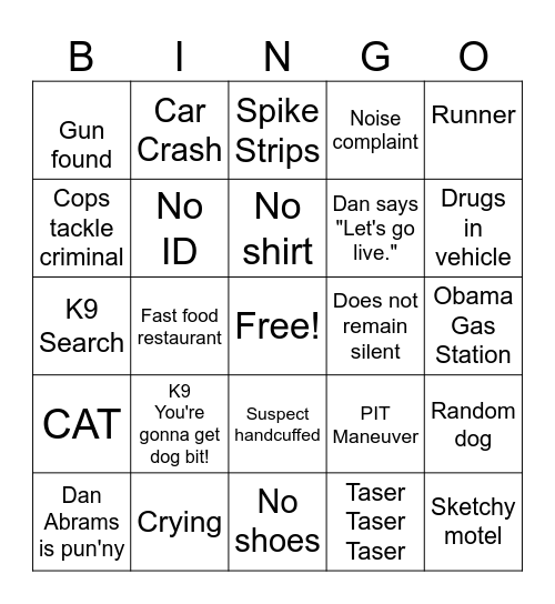 OP Live Bingo Card