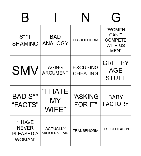 The click bingo 4 Bingo Card
