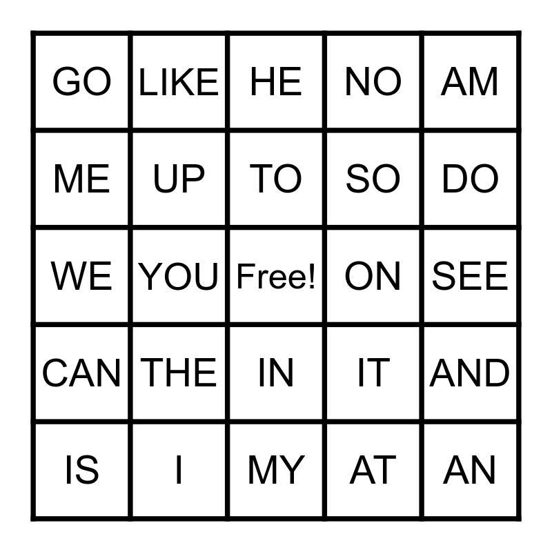 word-list-a-bingo-card