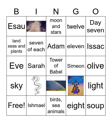 Bible Bingo Card