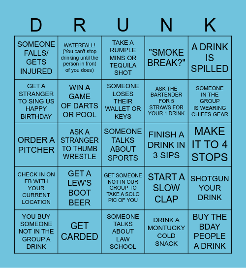THE CRAWL IS FOR ALL Bingo Card