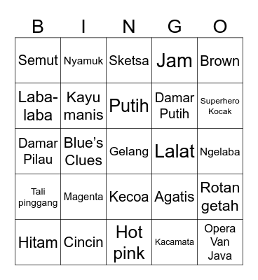 YURA’s Bingo Card