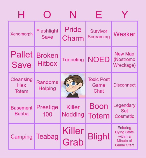 Dead by Daylight Bingo Card