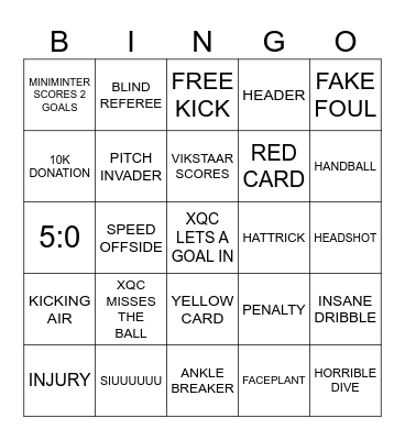 SIDEMEN BINGO Card